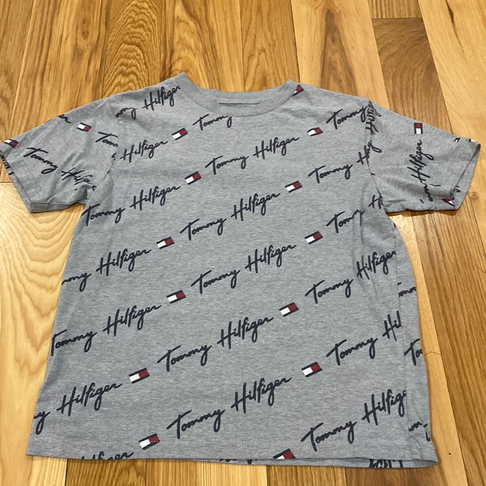 Tommy Hilfiger tee - gray/blue/red/white